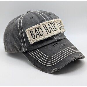 Kbethos Bad Hair Day Distressed Gray Baseball Cap Hat Adjustable Strap Back